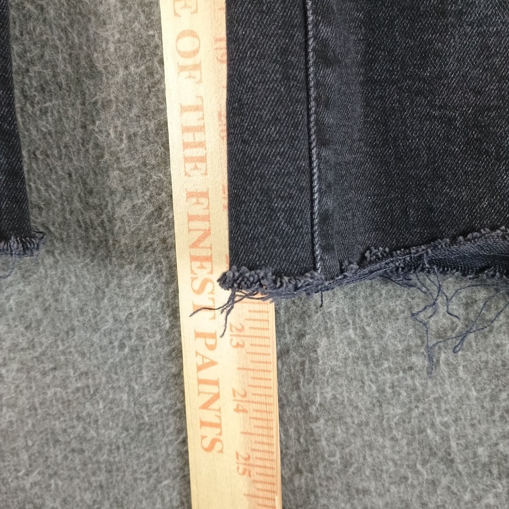Vintage 1969 Gap Jeans Women 26/2 Petite Kick Fit High Rise Washed Black Raw Hem - Picture 11 of 12